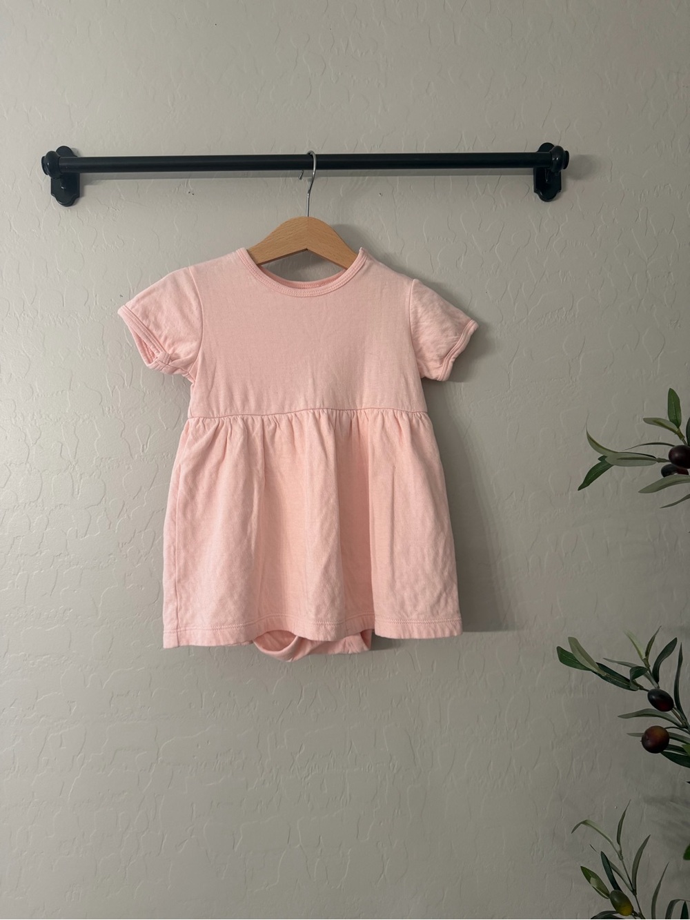 Primary Light Pink Baby/Toddler Pointelle Onesie Dress